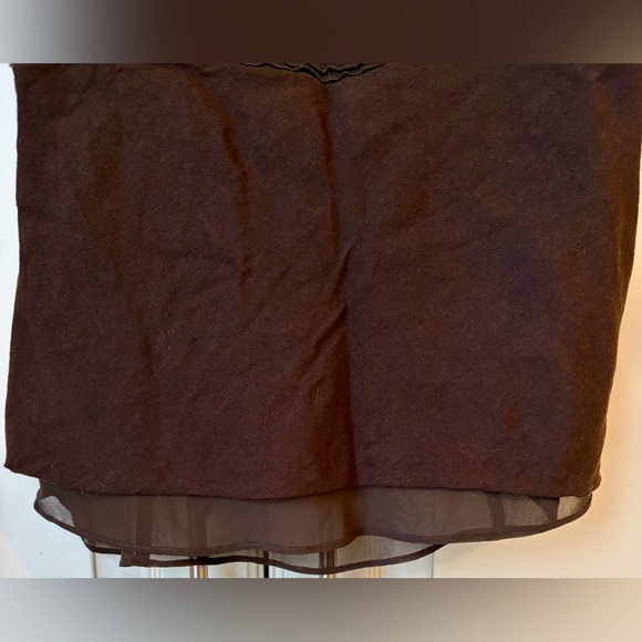 Ann Taylor Brown Tank with Sheer underlay sz 8 - Picture 3 of 6